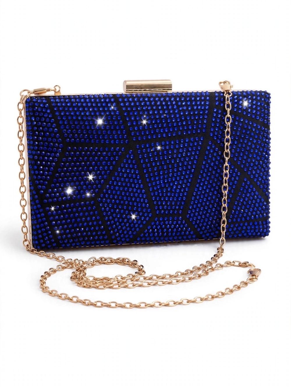 Stunning Blue Rhinestone Clutch – New with Defects💎 - Picture 3 of 8